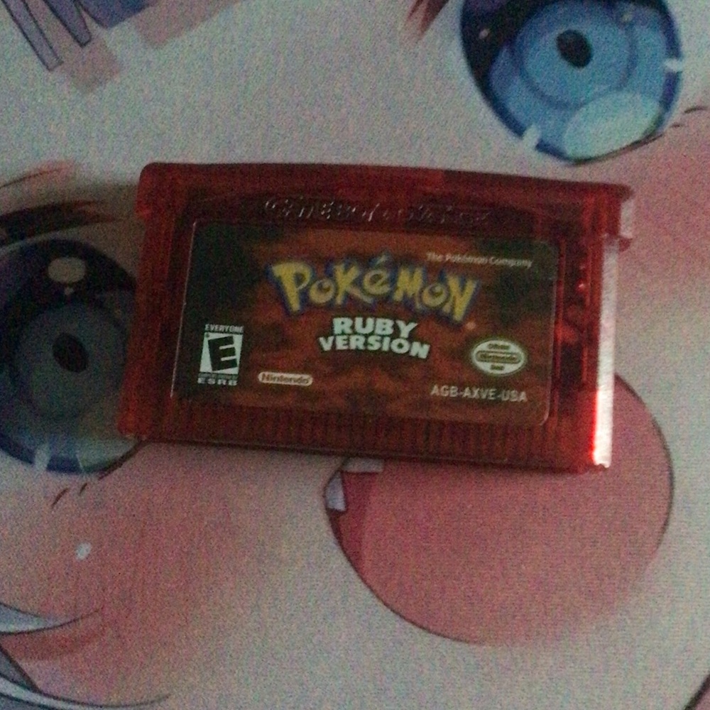 Pokemon Ruby Version Game Cartridge - Vibrant Red